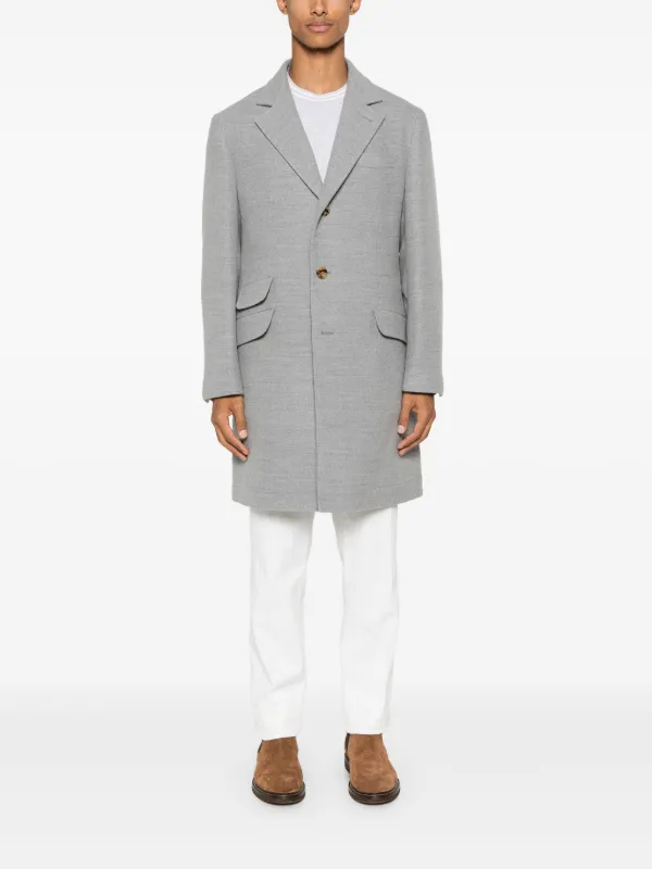 ☆関税込☆【BRUNELLO CUCINELLI】グレー ウールコート Brunello Cucinelli ウール コート | グレー | FARFETCH JP