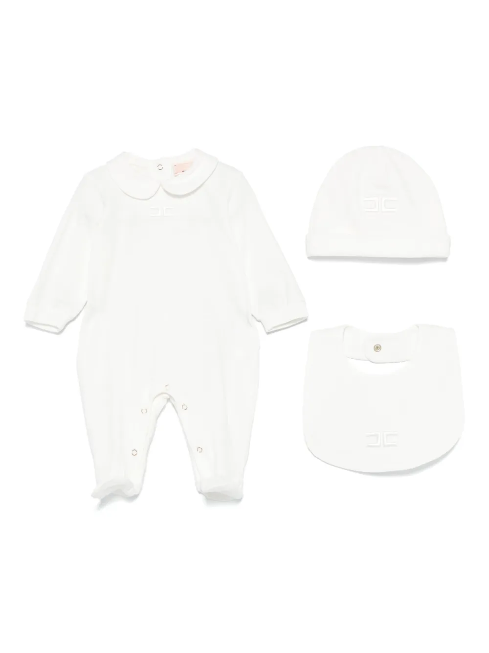 ELISABETTA FRANCHI LA MIA BAMBINA LOGO-EMBROIDERED PYJAMAS