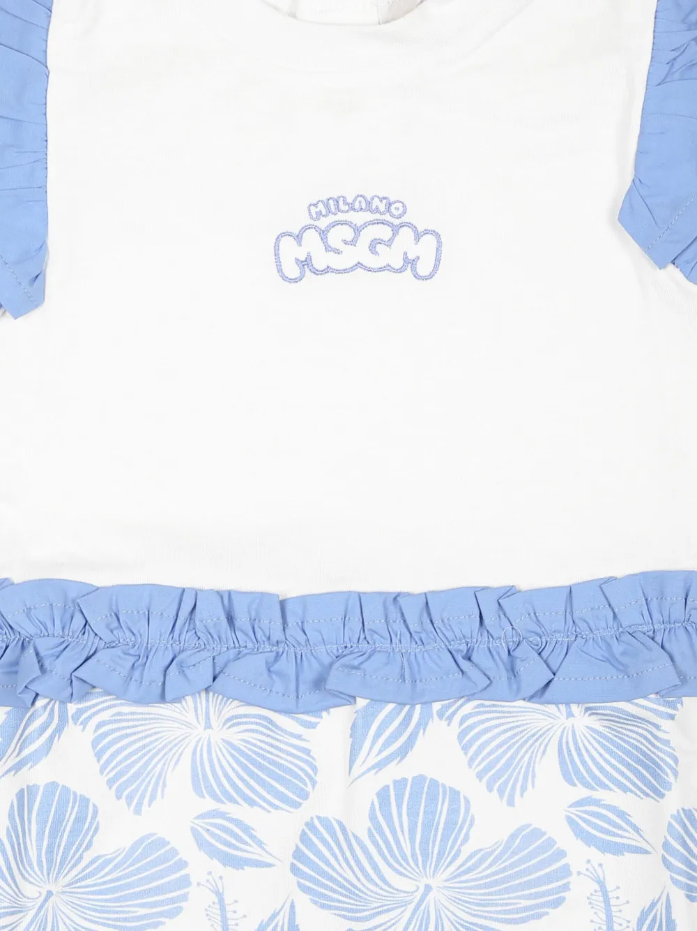 MSGM Kids Jurk met ruches Wit