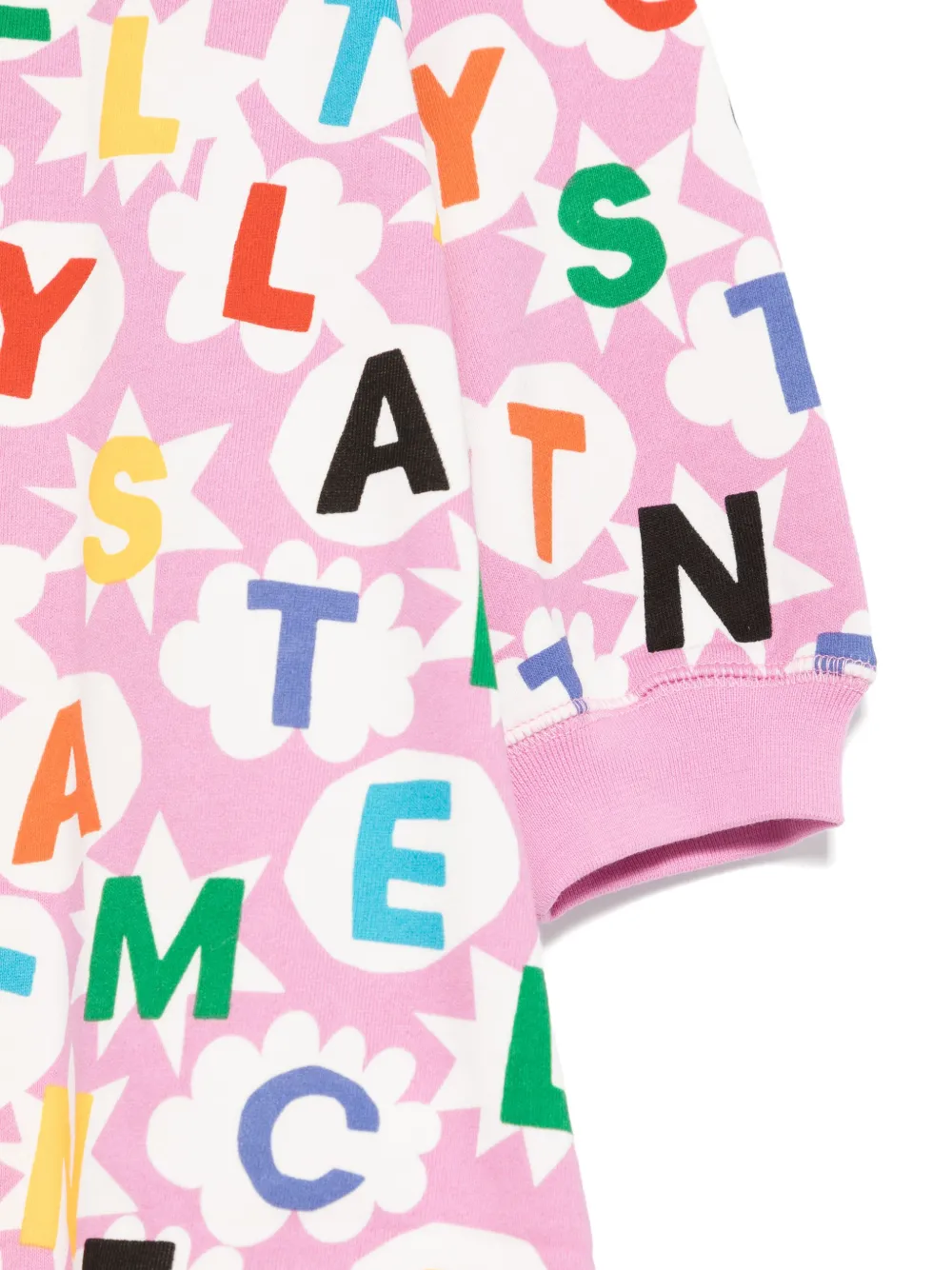 Stella McCartney Kids Jurk met logoprint Roze