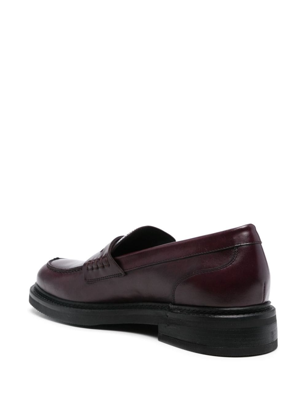 Canali Leren loafers Rood