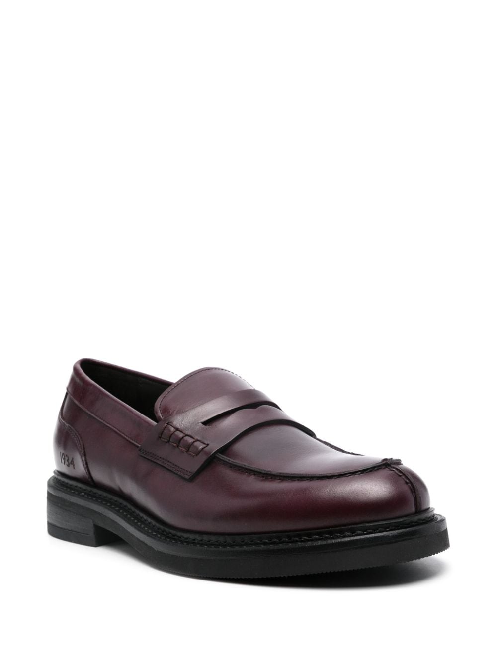 Canali Leren loafers - Rood