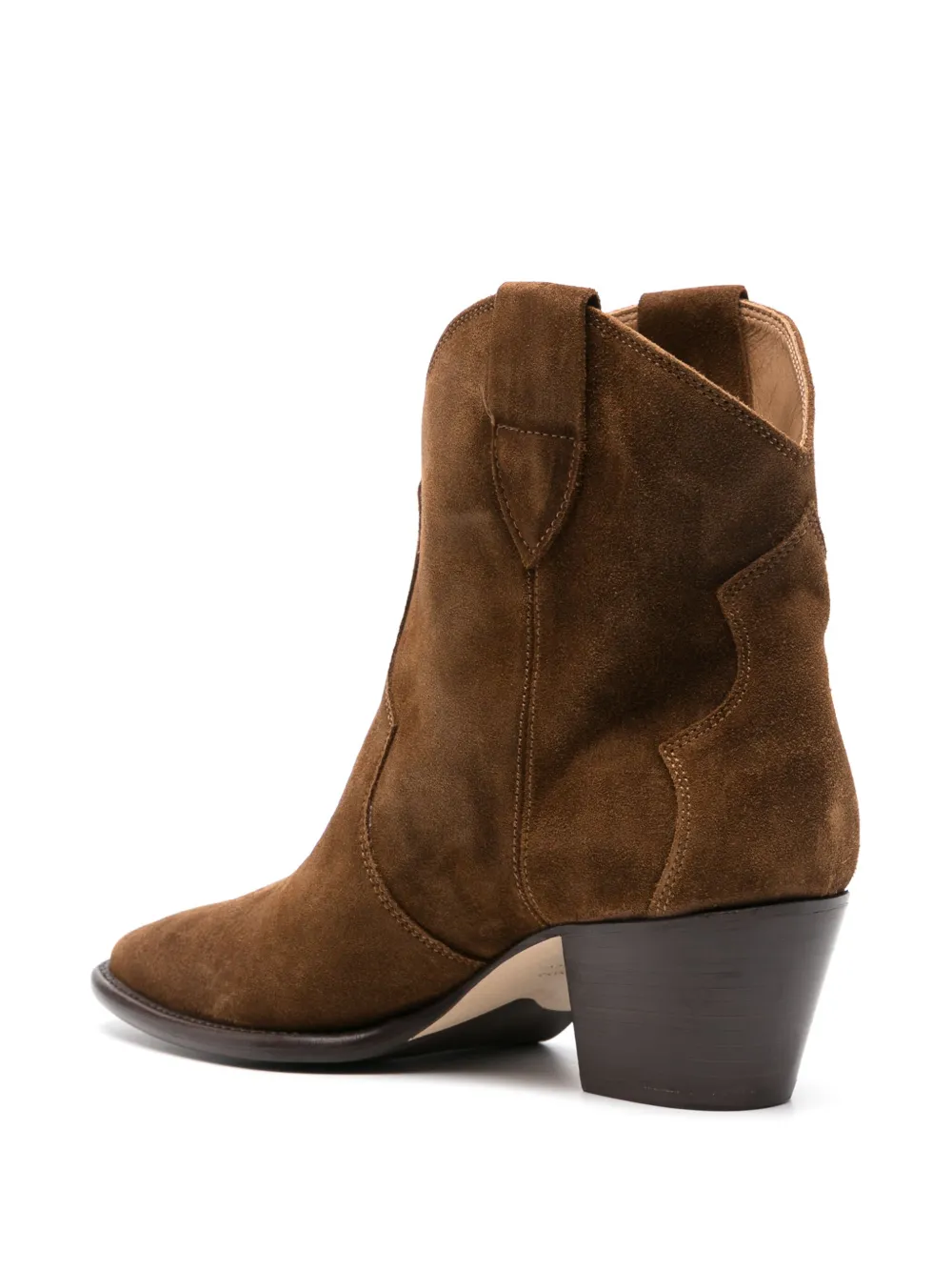 Anna F. 55mm suède cowboylaarzen Bruin