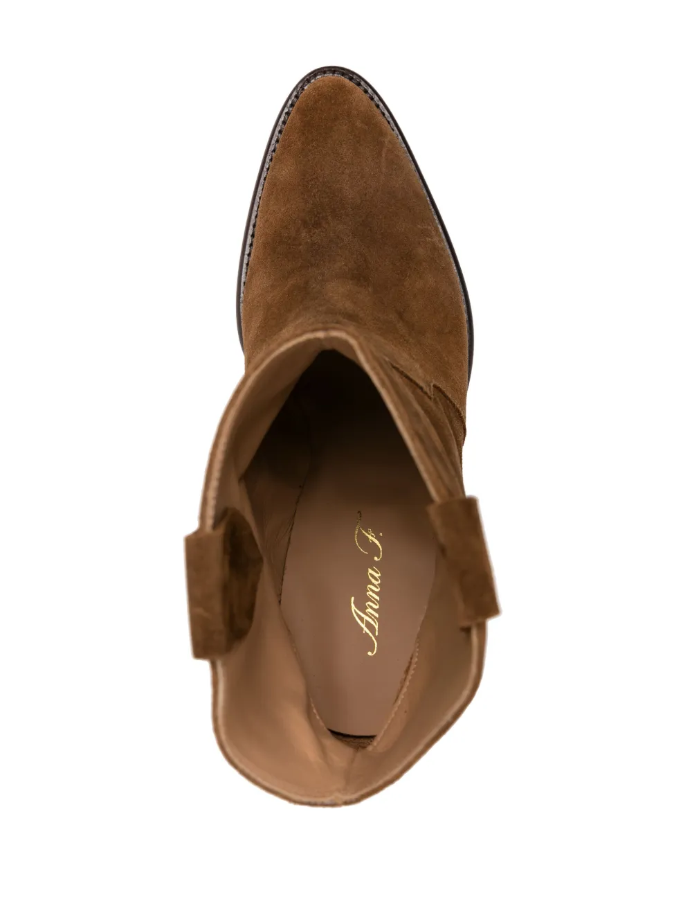 Anna F. 55mm suède cowboylaarzen Bruin