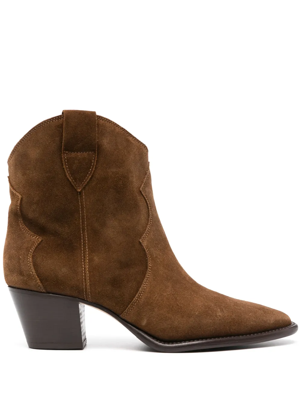 Anna F. 55mm suede cowboy boots - Braun
