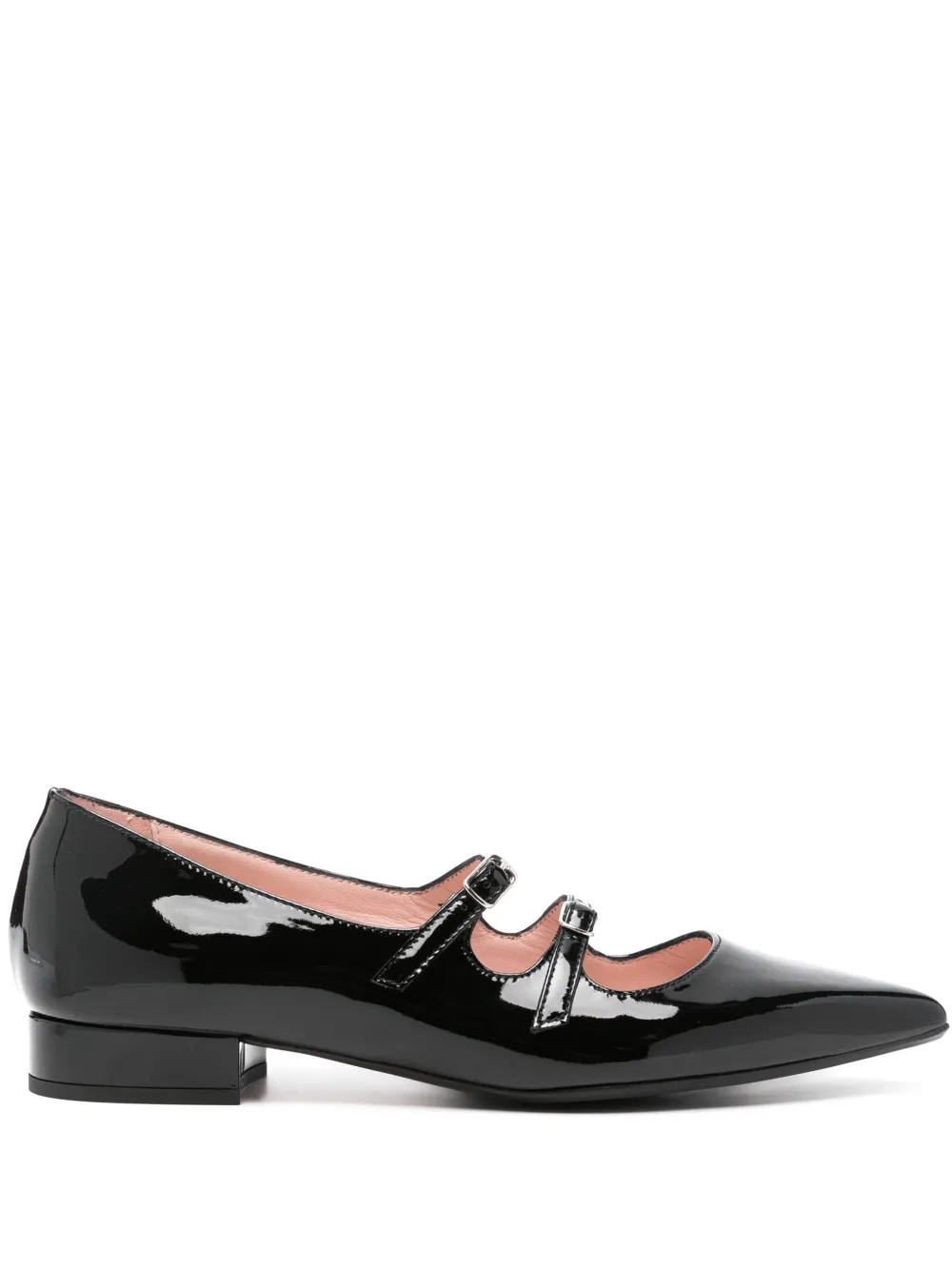 Anna F. Mary Jane gelakte ballerina's Zwart
