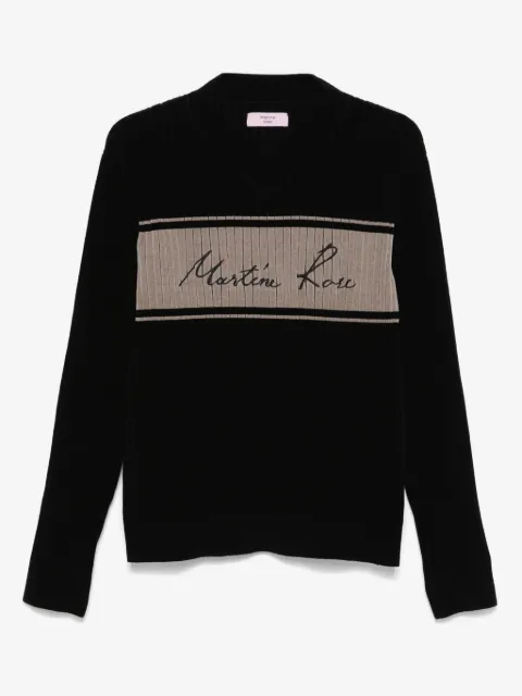 Martine Rose chenille V-neck sweater