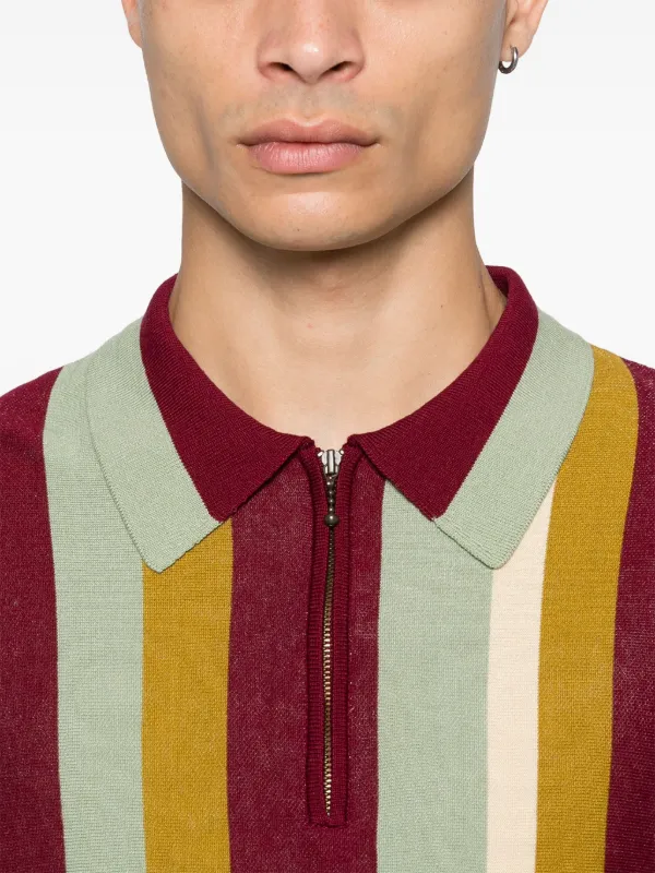 Martine Rose 25SS ポロシャツ Martine Rose 25SS 赤いストライプのポロシャツ