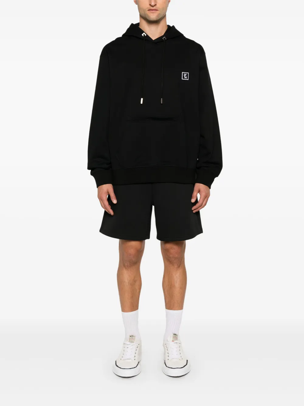 Wooyoungmi Hoodie met logo-applicatie - Zwart