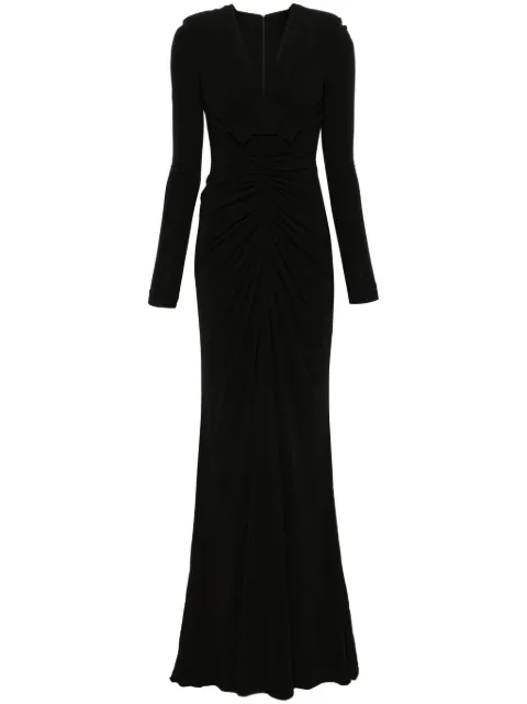 Elie Saab ruched-detail gown