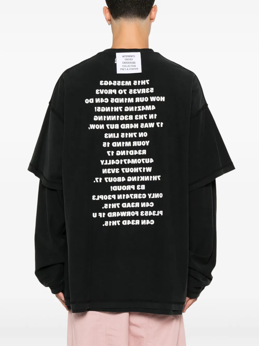 VETEMENTS Brain Power T-shirt Zwart