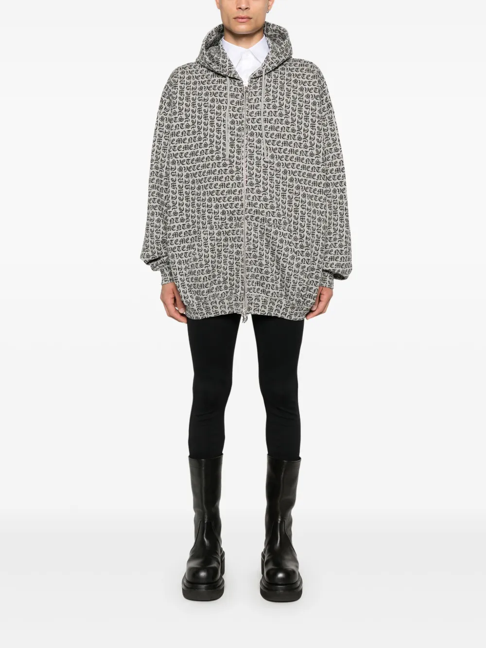 VETEMENTS Hoodie met logoprint - Grijs