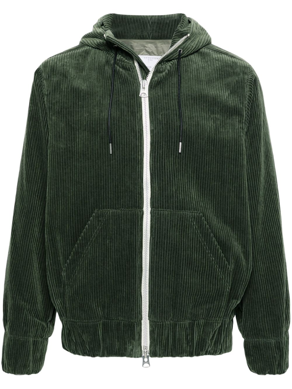 sacai corduroy hooded jacket - Green