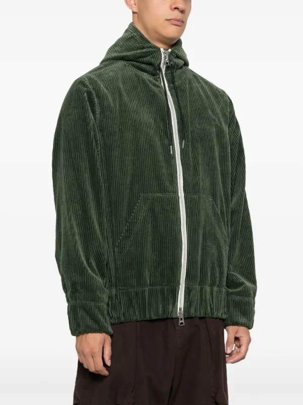 Sacai Corduroy Hooded Jacket | Green | FARFETCH Sacai Corduroy Hooded Jacket | Green | FARFETCH