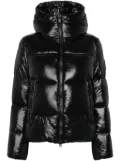 Save The Duck logo-patch puffer jacket - Black