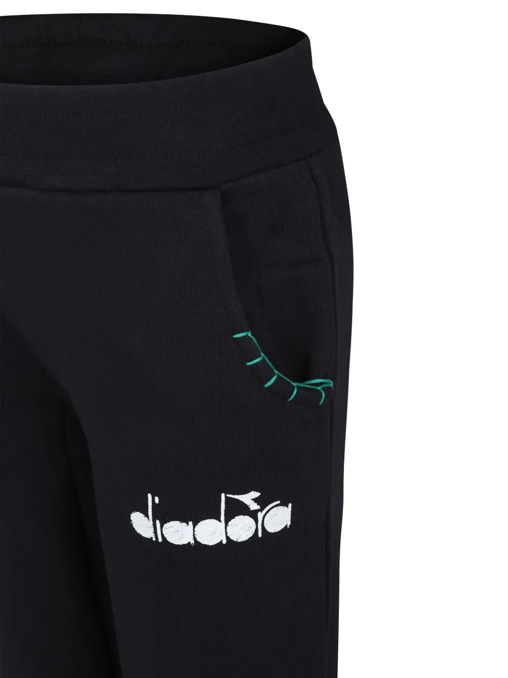 Diadora Junior Katoenen trainingsbroek Zwart