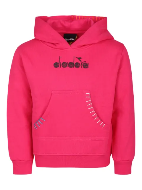 Diadora Junior logo-print hoodie