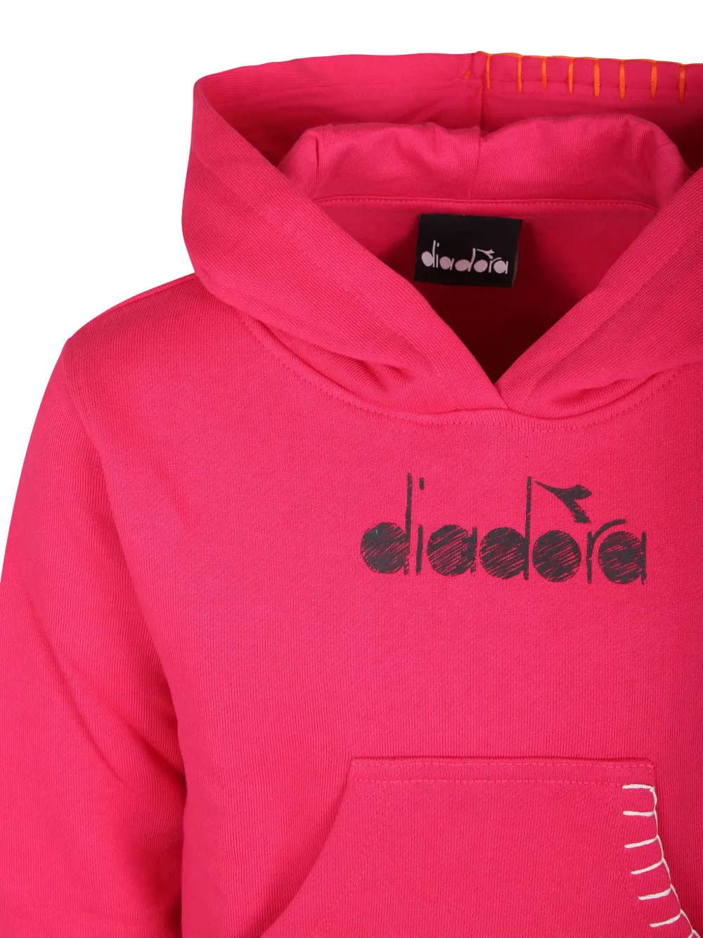 Diadora Junior Hoodie met logoprint Roze
