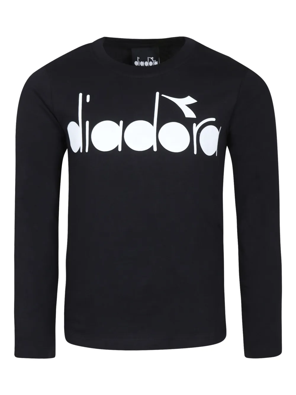 Diadora Junior T-shirt met logoprint Zwart