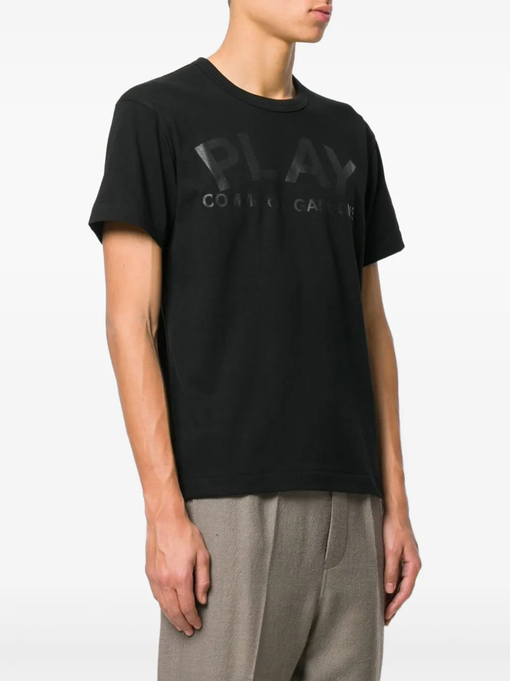 Comme Des Garçons Play T-shirt met logoprint Zwart