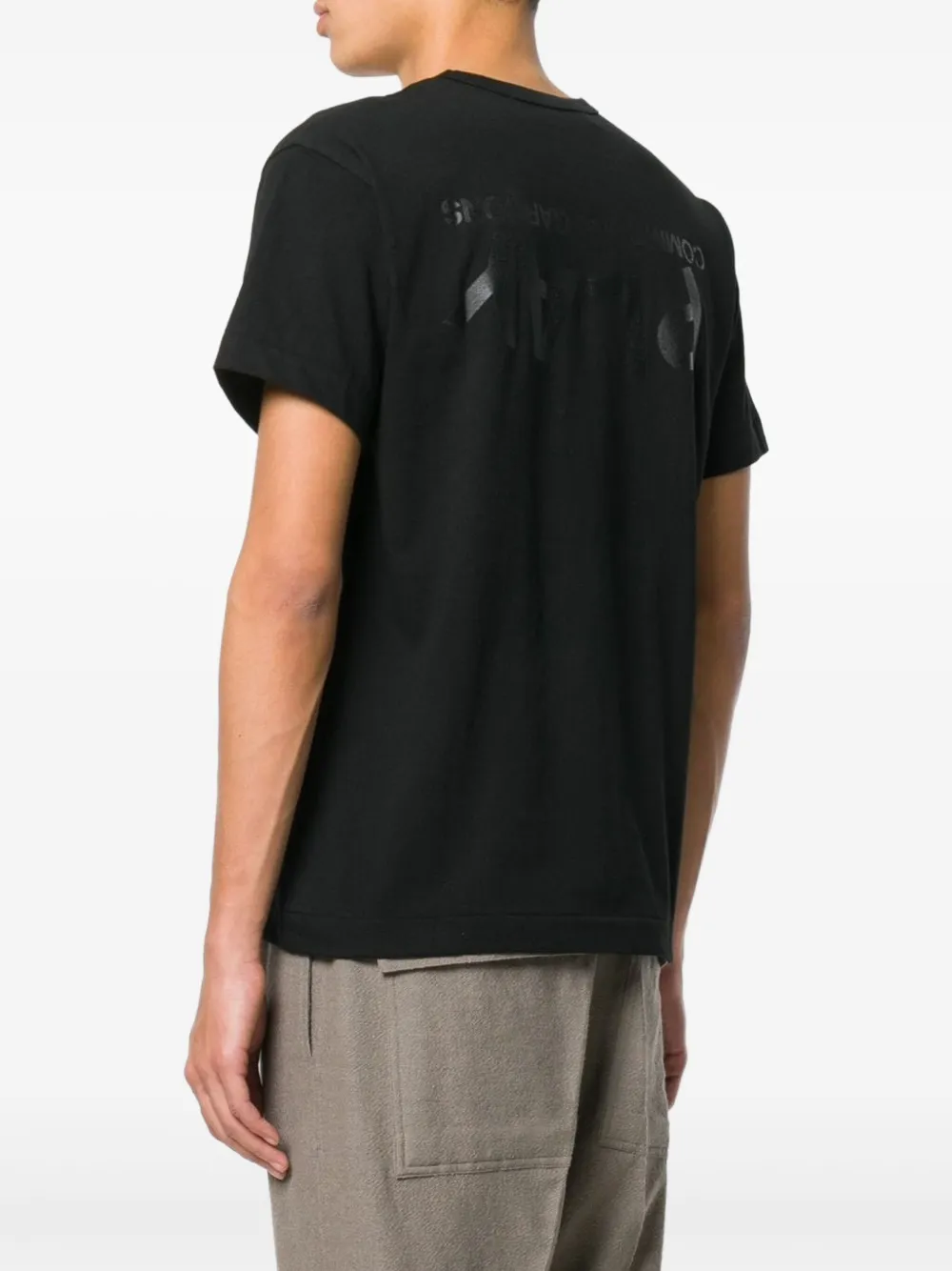 Comme Des Garçons Play T-shirt met logoprint Zwart