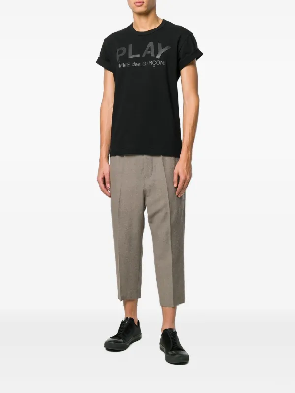 Comme Des Garçons Play ロゴ Tシャツ | ブラック | FARFETCH JP
