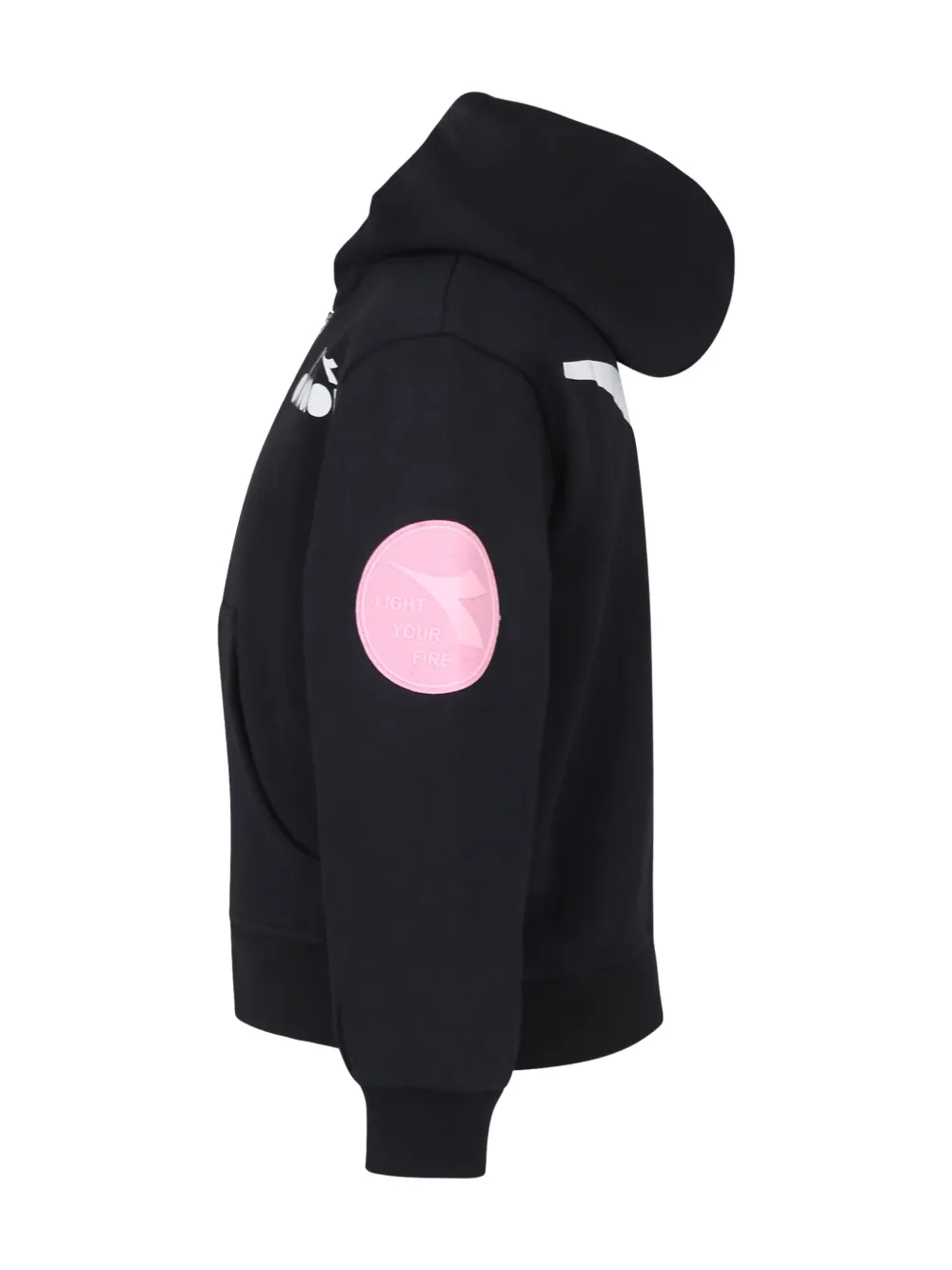 Diadora Junior Hoodie met logoprint Zwart