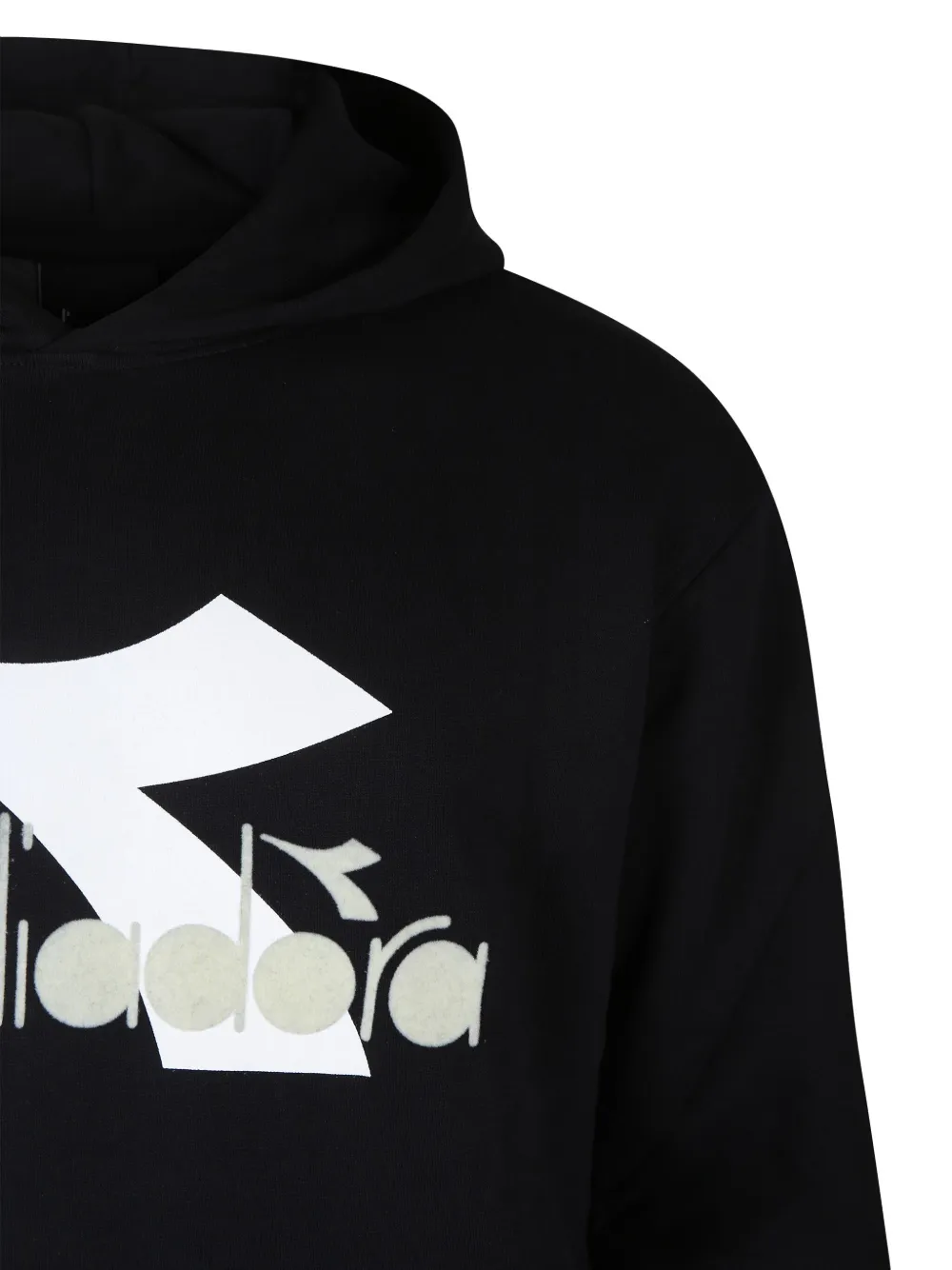 Diadora Junior Hoodie met logoprint Zwart