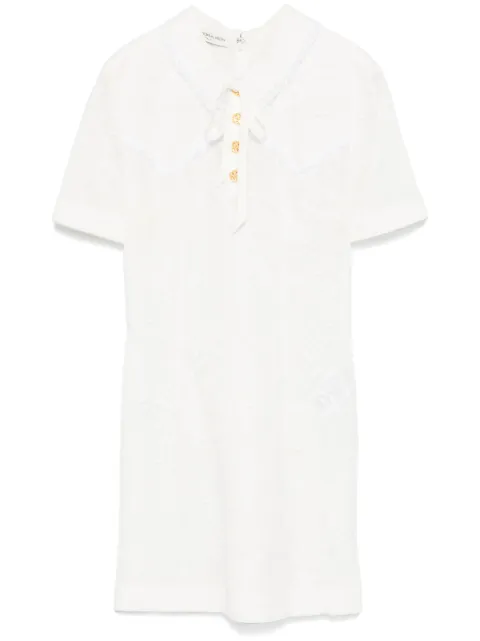Alessandra Rich bow-detailing lace mini dress