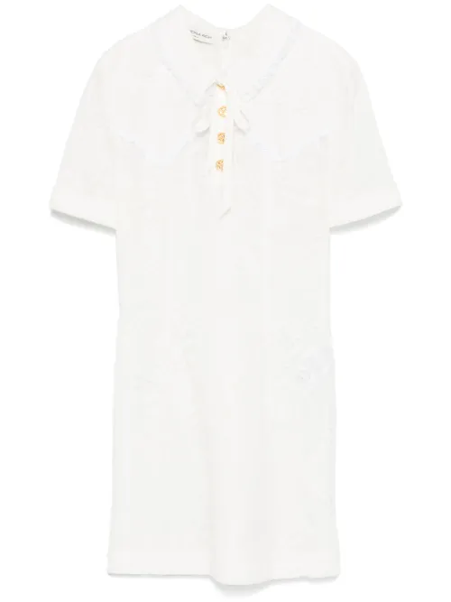 Robe courte à détail de nœud - Alessandra Rich - Modalova