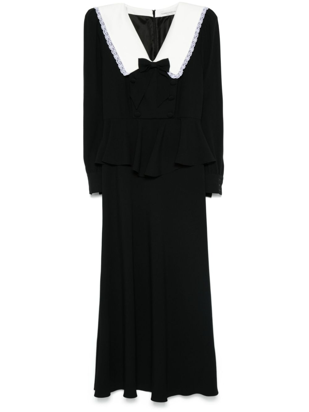 Alessandra Rich Envers midi dress - Black