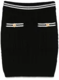 Alessandra Rich cable-knit mini skirt - Black