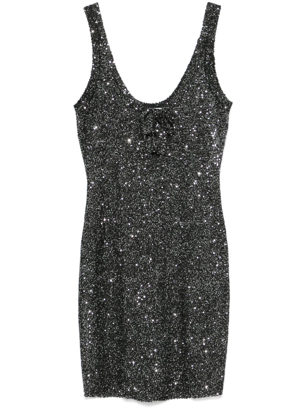 sequin knitted mini dress