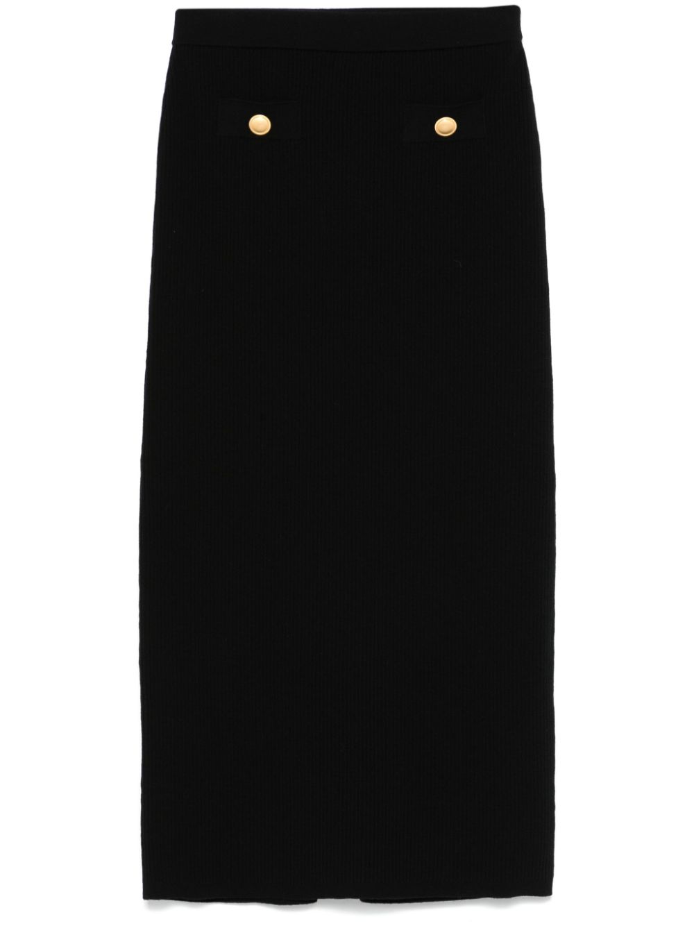 Alessandra Rich ribbed midi skirt - Black