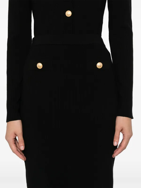 スカート ALESSANDRA RICH Midi skirt Black  FABX4047K4514 Alessandra Rich Mesh Skirt with Crystals in Black | FWRD