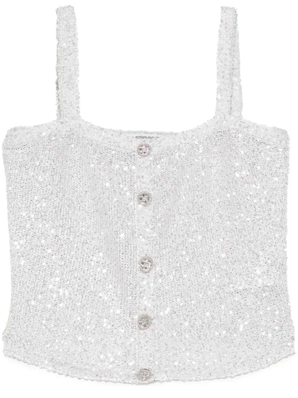 sequinned knitted top