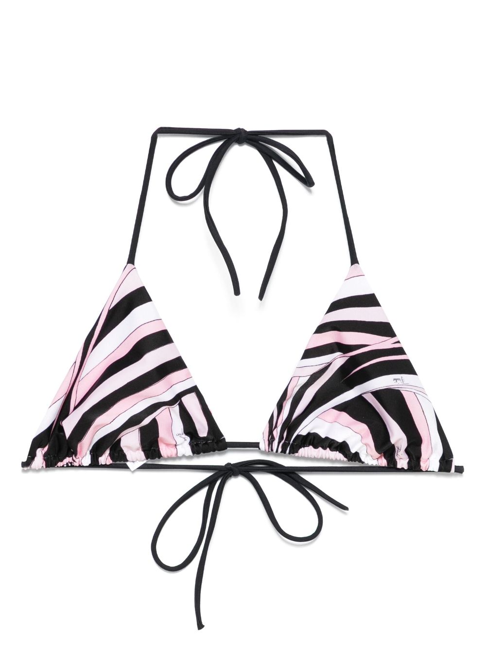 PUCCI - Iride-print bikini top - women - Polyester/Elastane/Polyamide/Elastane - L - Black