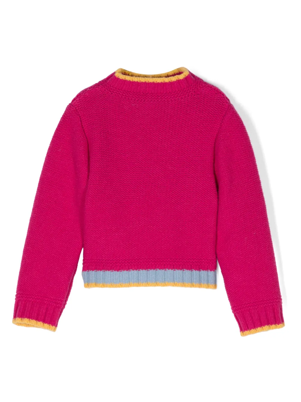 Simonetta Trui met gestreepte afwerking - Roze