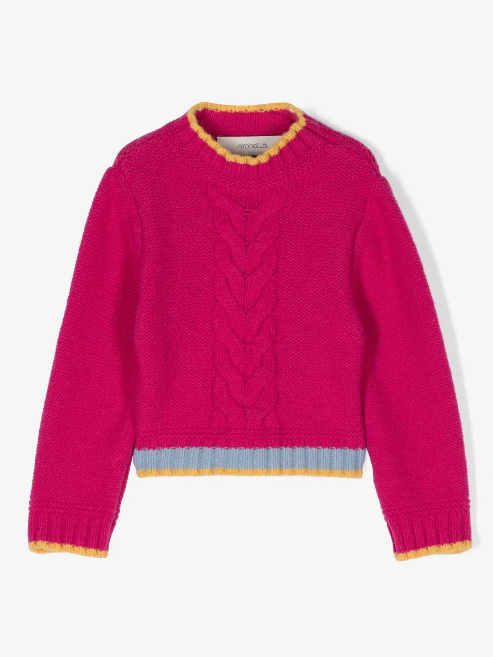 Simonetta stripe-trim sweater | Pink | Image 1