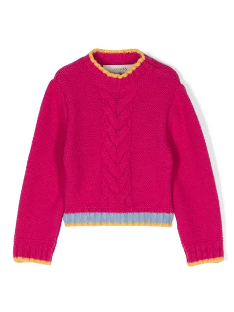 Simonetta stripe-trim sweater