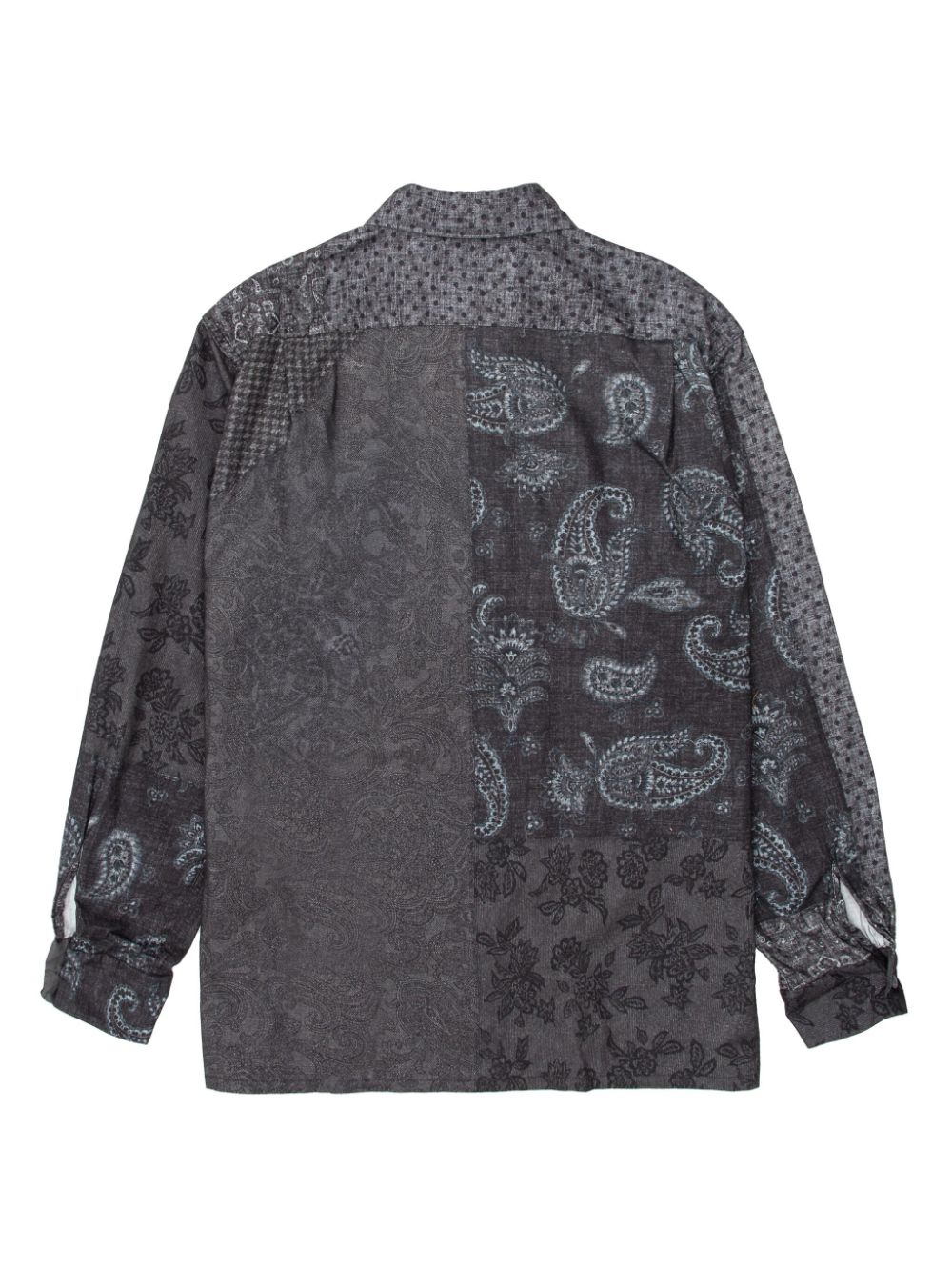 Engineered Garments patchwork cotton shirt - Zwart