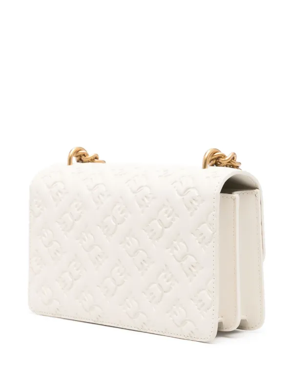 PINKO Small Love One logo-embossed Shoulder Bag | Neutrals