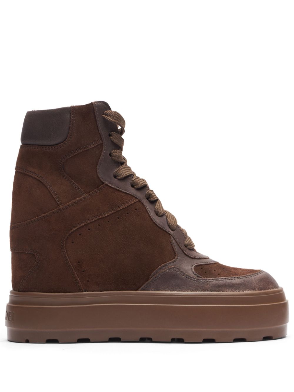 Casadei high-top suede sneakers Brown