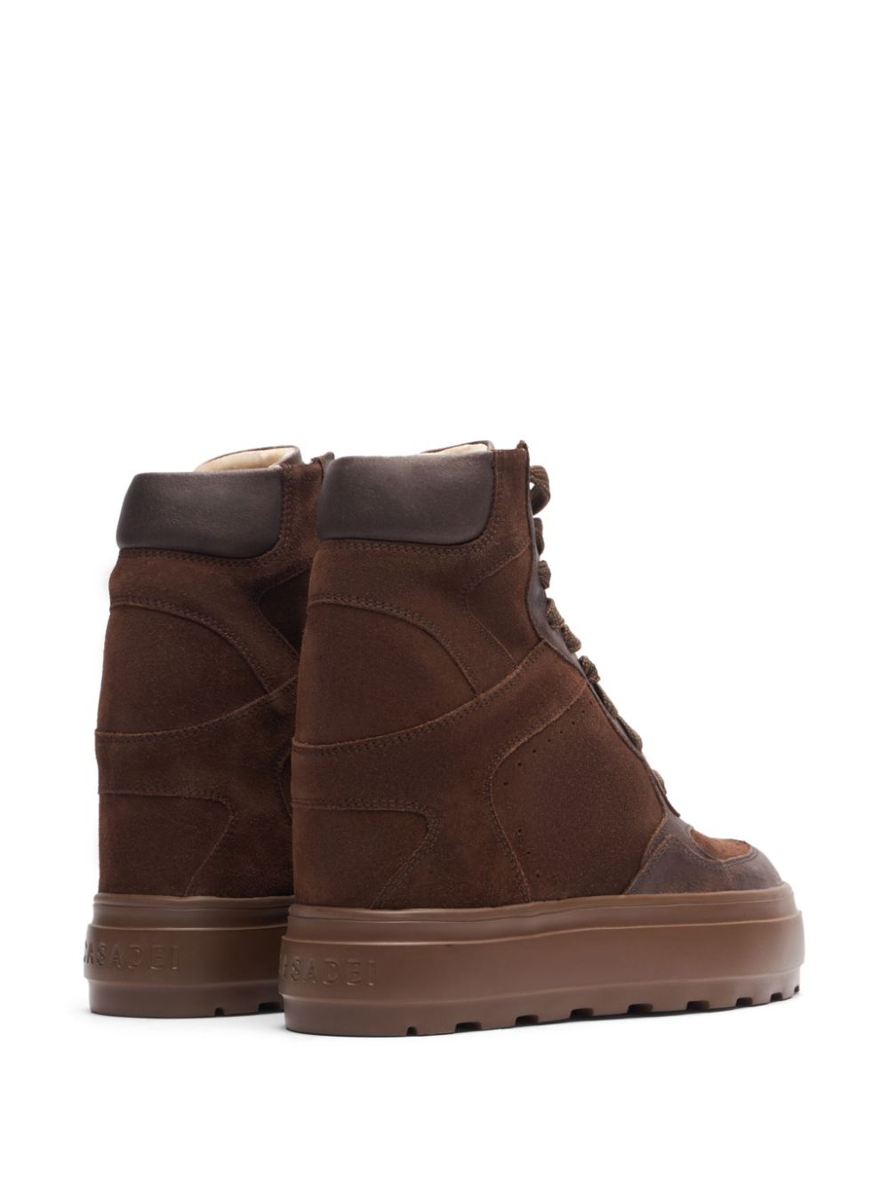 Casadei high-top suede sneakers Brown