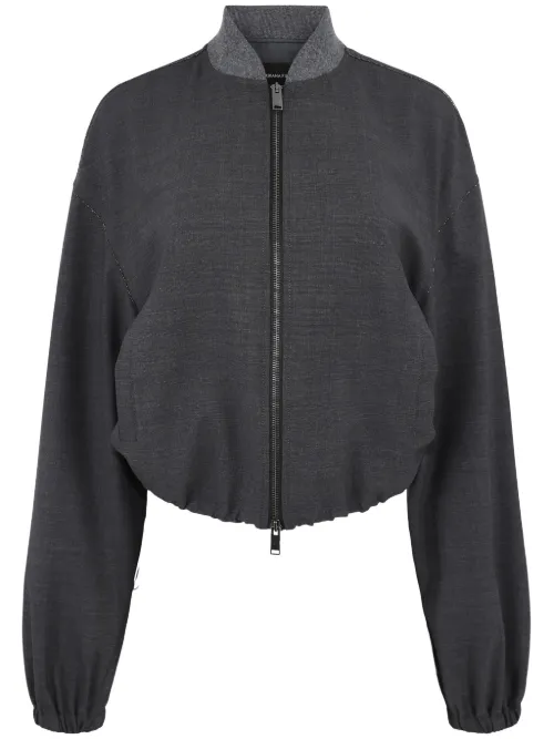 Veste bomber à fermeture zippée - Fabiana Filippi - Modalova