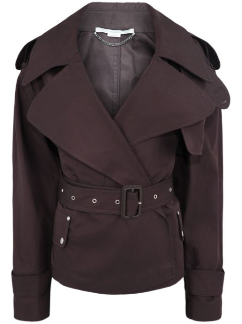 Stella McCartney belted cropped trench jacket Women