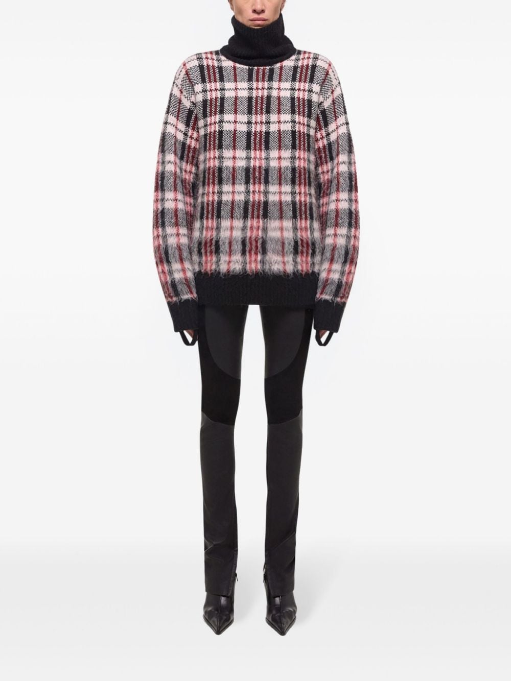 Helmut Lang plaid-check jumper - Zwart