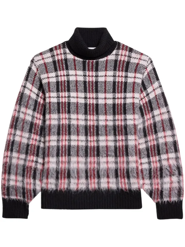 Helmut Lang チェック プルオーバー | ブラック | FARFETCH JP