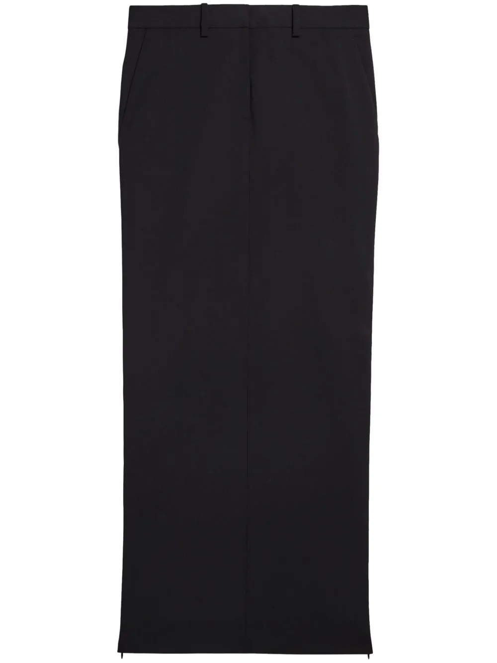 Helmut Lang Maxi-rok met ritsdetail Zwart