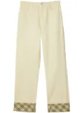 Burberry checkered straight-leg jeans - Neutrals